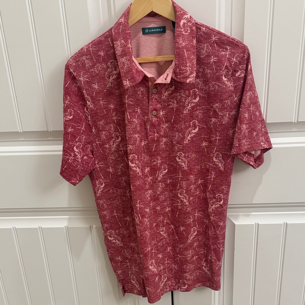 Cubavera Men's Polo Shirt in Rich Red
